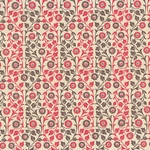 Carta Varese Florentine Paper- Red and Brown Floral Vine 19x27 Inch Sheet