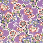 Bright Floral in Purple, Red, Pink, & Green - 18"x24" Sheet