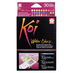 Koi Watercolors Pocket Field Sketch Box - Set of 30