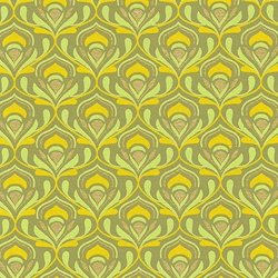 **NEW!** Art Nouveau Lotus in Yellow and Gold 22x30" Sheet