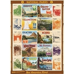 Cavallini Decorative Paper Sheet - National Parks 2