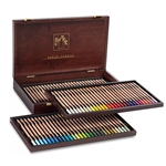 Caran d'Ache Set of 84 Pastel Pencils in a Wood Box
