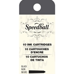 Speedball Fountain Pen Ink Cartridge 10 Piece Set Black