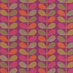 Beanstalk Printed Paper from India- Orange, Pink, Tan, & Gold on Magenta 22x30" Sheet