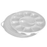12 Well Round Mixing Tray with Clear Plastic Cover