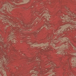 Tassotti Paper- Printed Marble Red-Gold 19.5"x27.5" Sheet