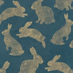 Nepalese Printed Paper- Golden Rabbits