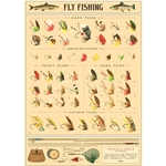 Cavallini Decorative Paper - Fly Fishing 20"x28" Sheet