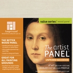 Ampersand Art Artist Panels Unprimed Basswood 1-1/2" Cradled [In Store Pickup only]