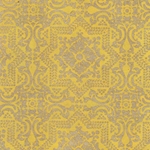 Nepalese Printed Paper- Gold Moroccan Tile on Mustard 20x30" Sheet
