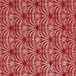 Nepalese Printed Paper- Feather Dusters- White on Red 20x30" Sheet