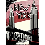 Cavallini Decorative Paper - New York #4 (Art Deco) 20"x28" Sheet