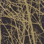 Nepalese Printed Paper- Night Forest in Gold on Black
