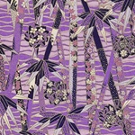 Shades of Purple Bamboo Trees with Gold - 18"x24" Sheet