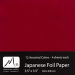 Foil Origami Paper - Assorted Colors 3.5" Square 48 Sheets