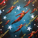 Holiday Paper & Wrap - Merry Christmas! Superhero 19"x26" Sheet