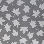 Thai Sheer Silhouettes - White Maple Leaves - 25"x37" Sheet
