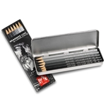 Caran d'Ache Grafwood Metal Box Set of 6 Graphite Pencils (9B,7B,5B,3B,HB,2H)