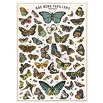 Cavallini Decorative Paper - Nos Bons Papillons 20"x28" Sheet