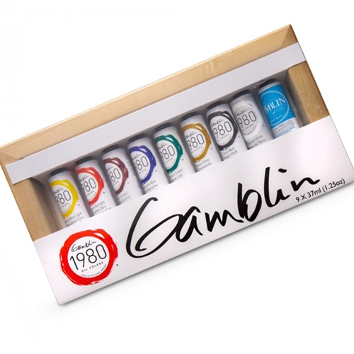 Gamblin Artist Oil Paint Set For Professionals - BLACK SET - 37ml