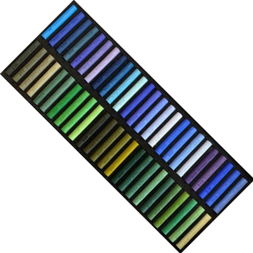 Girault Soft Pastel Sets Blues and Greens Set of 50 Pastels