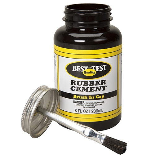 Best Test Rubber Cement 8 oz. with Brush in Cap