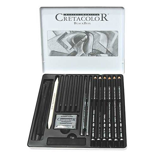 Cretacolor Special Edition Black Box Charcoal Drawing Set Flinders St  Melbourne