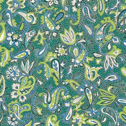 アート PRETTY GREEN Prints 「Pocket Full」 Blue, Green, & Teal Paisley - 18