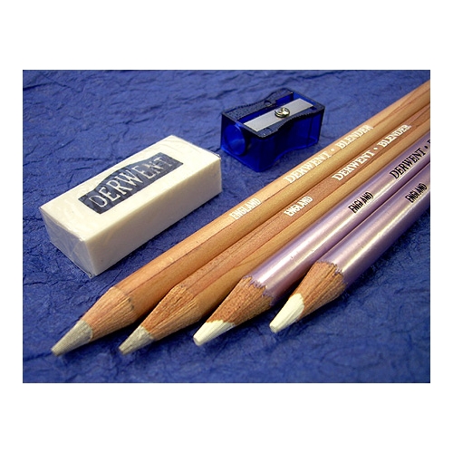 Derwent Blender/Burnisher Pencil,Soft colorless pencil Mixes color while  smoothing strokes and softens edges,Art supplies