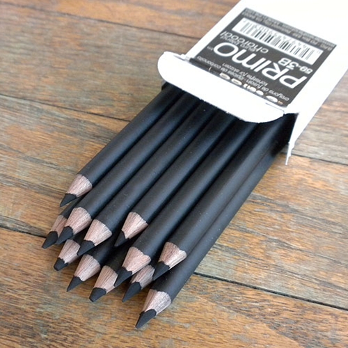 Crayon fusain GENERAL PENCIL Elite primo - Grand modèle - Noir extra tendre