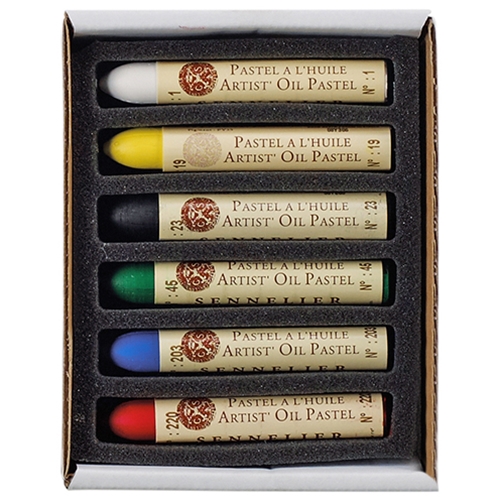 Sennelier Oil Pastels Cardboard Box Set Discovery Colors (Set of 6
