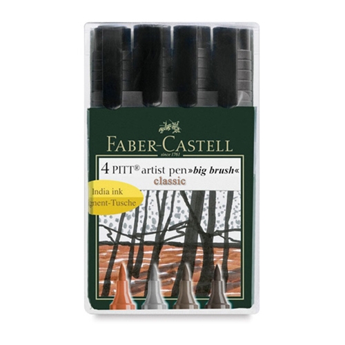 Openbaren Aan Trots Faber Castell - Pitt Big Brush Pens - Classic Set of 4