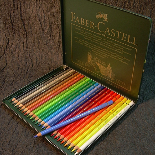 Faber-Castell Polychromos Colored Pencil Metal Tin, Set of 24, Lightfast  Colors