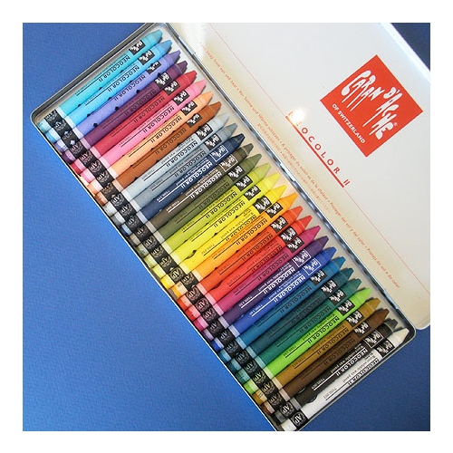 Art Supply/Product Review, Caran D'Ache NEOCOLOR II Watersoluable Crayons  (84 Set +Speed Paint) 