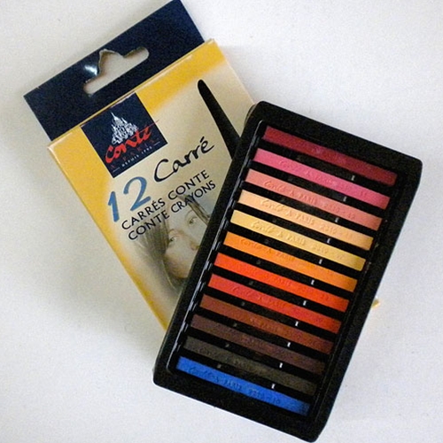 Conte Crayons Assorted Set of 12 Basic Colours - Conte