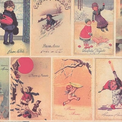Tassotti Paper- Holiday Season Postcards 19.5x27.5 Inch Sheet