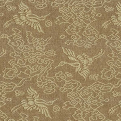 Chinese Brocade Paper- Tan Cranes 26x36" Sheet