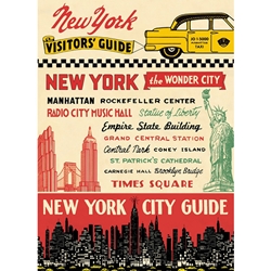 Cavallini Decorative Paper - New York City Visitor's Guide 20"x28" Sheet