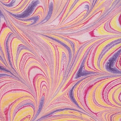 Thai Marbled Kozo Paper- Vibrant Purple Sunset Tones 22x30" Sheet