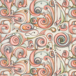 Carta Varese Paper- Art Nouveau Swirls and Birds 19x27 Inch Sheet