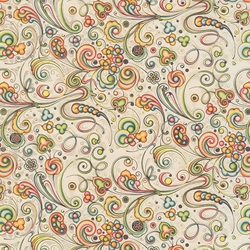 Carta Varese Florentine Paper- Art Nouveau Flowers and Swirls 19x27 Inch Sheet