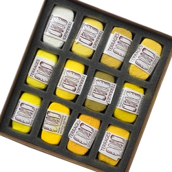 Diane Townsend Handmade Terrages Sets - Yellow Tones Set of 12 Pastels