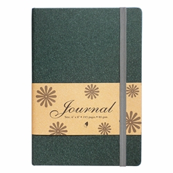 Shizen Design Acid Free Journal- 6"x8" Green Cover (Ivory Pages)