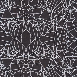 Crystal Shatter Op Art (Optical Illusion) Paper- White on Black
