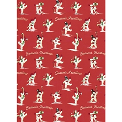 Cavallini Decorative Paper Wrap- Snowmen 20x28" Sheet