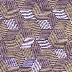Cubism Paper- Gold and White on Purple 22"x30" Sheet
