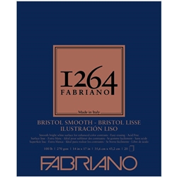 Fabriano 1264 Bristol Pads, Smooth, 14" x 17"