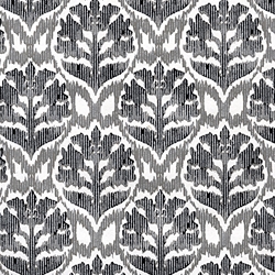 "NEW!" Printed Paper from India- Damask in Black & Silver 22x30" Sheet
