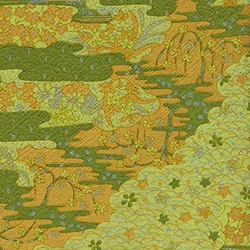 Kirara Green and Gold Flowers & Leaves - 25"x18.75" Sheet