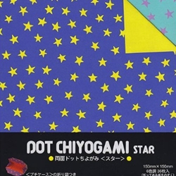 Origami Paper - Dot Chiyogami Star Pattern